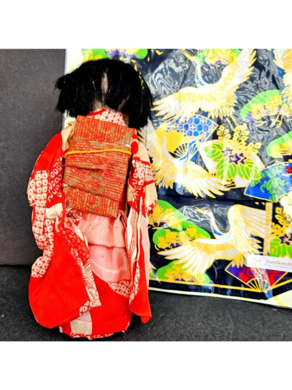 Vintage Japanese Ichimatsu Doll Kimono Instant Collection Lot Handkerchief